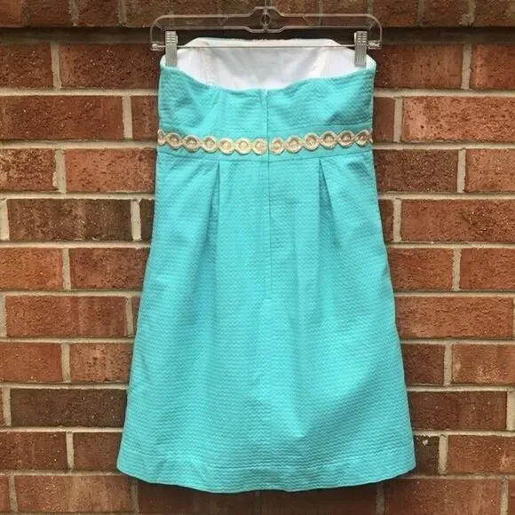 Lilly Pulitzer Betsey Strapless Dress sz 2 - Picture 4 of 13